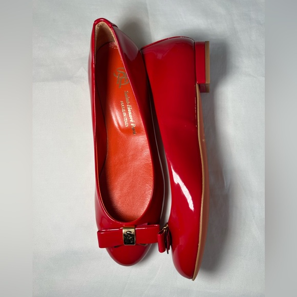 Saint Honoré Paris Souliers Leather Ballerina Flats Orange EU 36.5 - Picture 5 of 9